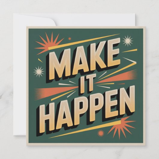 Make It Happen Notitiekaartje (Voorkant)