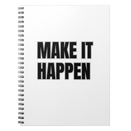 Make It Happen Spiral Photo Notebook Notitieboek (Voorkant)