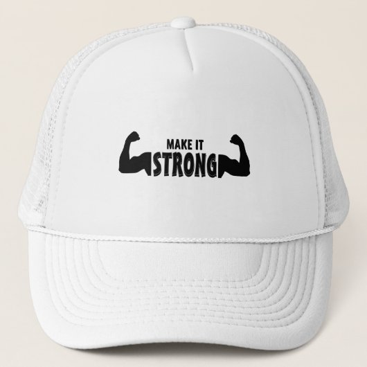 Make It Strong - Motivational Gym Casquette (Devant)