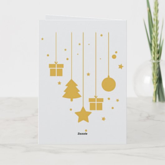 Make It Yours: Custom Folded Christmas Card Kaart (Achterkant)