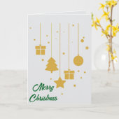 Make It Yours: Custom Folded Christmas Card Kaart (Gele Bloem)