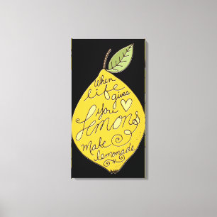 Make Lemonade Lemon Canvas Afdruk