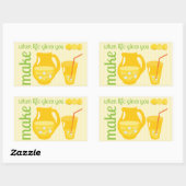 Make Lemonade Rechthoekige Sticker (Vel)