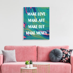 Make Love Make Art Print Abstracte achtergrond