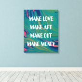 Make Love Make Art Print Abstracte achtergrond (Insitu (Houten vloer))