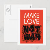 Make Love - Not Ugly War Briefkaart (Voorkant / Achterkant)