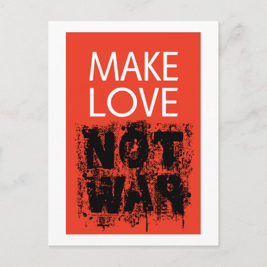 Make Love - Not Ugly War Briefkaart (Voorkant)