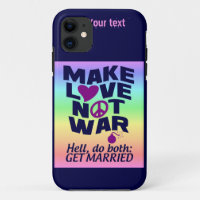 Make Love Not War coutume coque iphone-mate