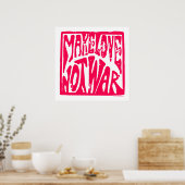 Make Love, not War - Hippie Design for Peace Poster (Keuken)