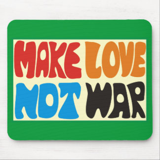 Make love not war Hippie Spruch Muismat