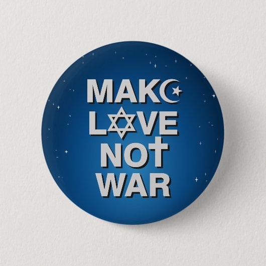 Make Love Not War-knop Ronde Button 5,7 Cm (Voorkant)