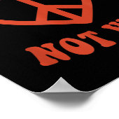 Make Love Not War Retro Hippie Peace Sign Poster (Hoek)