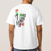 Make love not war t-shirt (Achterkant)