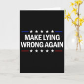 Make Lying Wrong Again Anti Trump Make Lying Wrong Kaart (Gele Bloem)