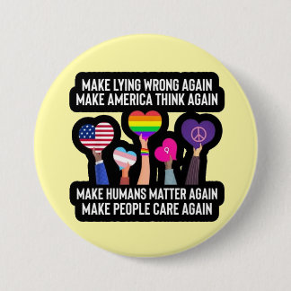make lying wrong again ronde button 7,6 cm