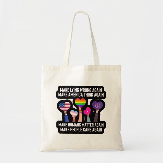 make lying wrong again tote bag (Voorkant)