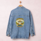 Make Mine Extra Caffeinated Cute Coffee Art Women Denim Jacket (Hangar)
