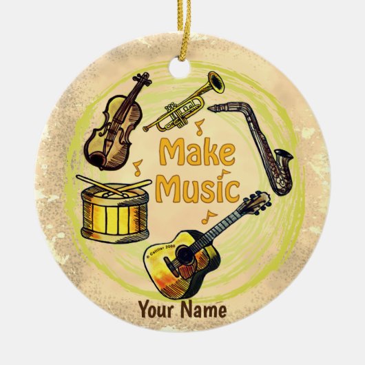 Make Music Keramisch Ornament (Voorkant)
