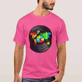Make Music Not War Music Lovers Vinyl Record Boy T-shirt