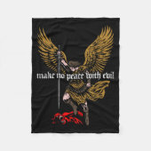 Make No Peace With Evil Archangel Michael Design  Fleece Deken (Voorkant)