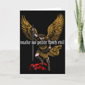 Make No Peace With Evil Archangel Michael Design Kaart (Voorkant)