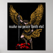 Make No Peace With Evil Archangel Michael Design ( Poster (Voorkant)