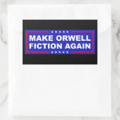 Make Orwell Fiction Again Rechthoekige Sticker (Tas)