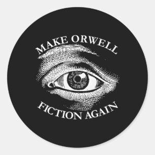 Make Orwell Fiction Opnieuw Libertarian Orwellian Ronde Sticker