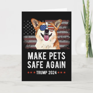 Make Pets Safe Again Corgi Hond Trump 2024  Kaart