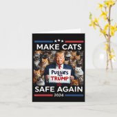 Make Pets Safe Again Trump 2024 Save Our Pets  Kaart (Gele Bloem)