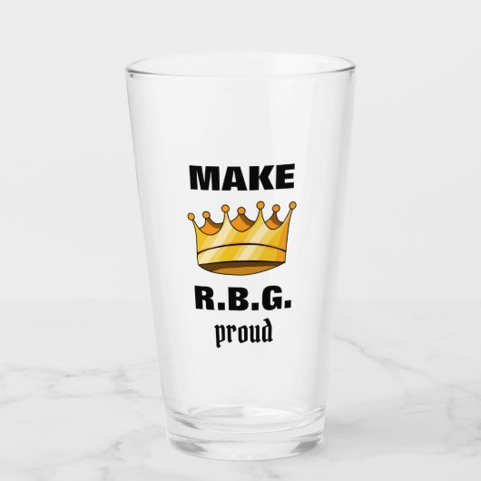 Make RBG Ruth Bader Ginsburg Beer Pint Glas (Voorkant)