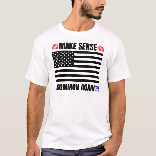 Make Sense Again Retro T-shirt Design (Voorkant)