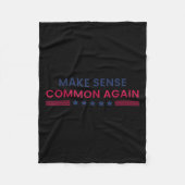 Make Sense Common Again Funny Quote Fleece Deken (Voorkant)