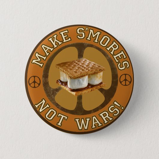 Make S'mores not Wars Ronde Button 5,7 Cm (Voorkant)