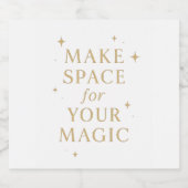Make Space for Your Magic Sparkling Wijnetiket (Enkel label)