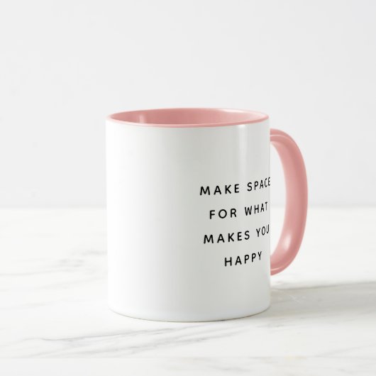 Make Space Modern Funny Two-Tone Mug (Devant droit)