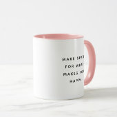 Make Space Modern Funny Two-Tone Mug Mok (Voorkant rechts)