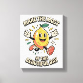 Make the Most – Lemon Poster Art Canvas Afdruk (Voorkant)