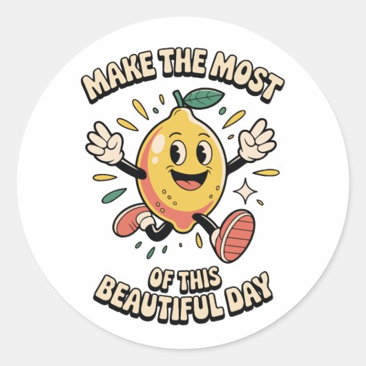 Make the Most – Lemon Vinyl Sticker (Voorkant)