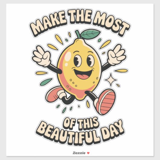  Make the Most – Lemon Vinyl Sticker (Vel)