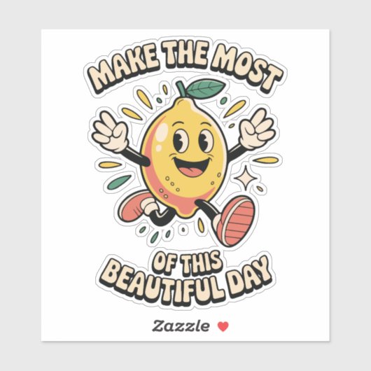  Make the Most – Lemon Vinyl Sticker (Vel)
