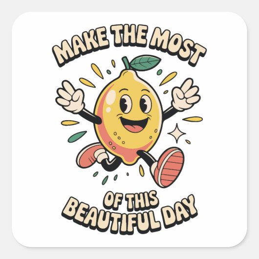Make the Most – Lemon Vinyl Sticker (Voorkant)