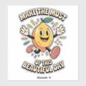Make the Most – Lemon Vinyl Sticker (Vel)