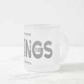 Make Things Happen - B&W Edition Matglas Koffiemok (Voorkant rechts)