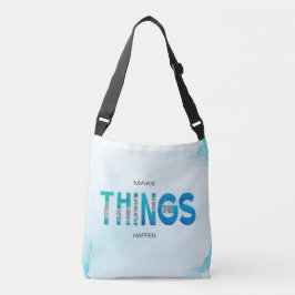 Make Things Happen - Funky Blue Mix Edition Crossbody Tas