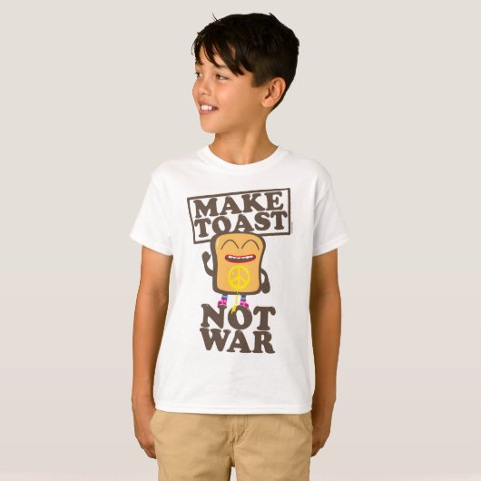 Make Toast Not War T-shirt (Devant entier)
