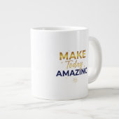 Make Today Amazing Gold Navy Sun Design Extra Grote Beker (Voorkant rechts)