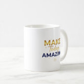 Make Today Amazing Gold Navy Sun Design Koffiemok (Voorkant rechts)
