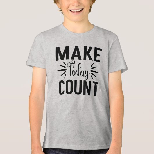 Make Today Count-68543 Tri-Blend Shirt (Voorkant)