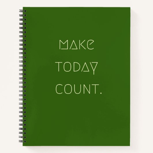 make.today.count. Carnets et journaux (Devant)